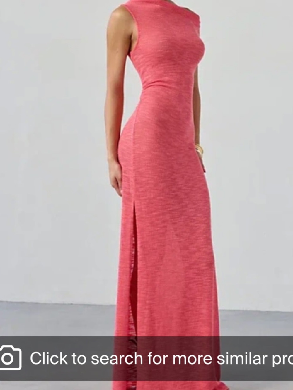 Urban Outfitters Coral Sleeveless Maxi Dress with Side Slit